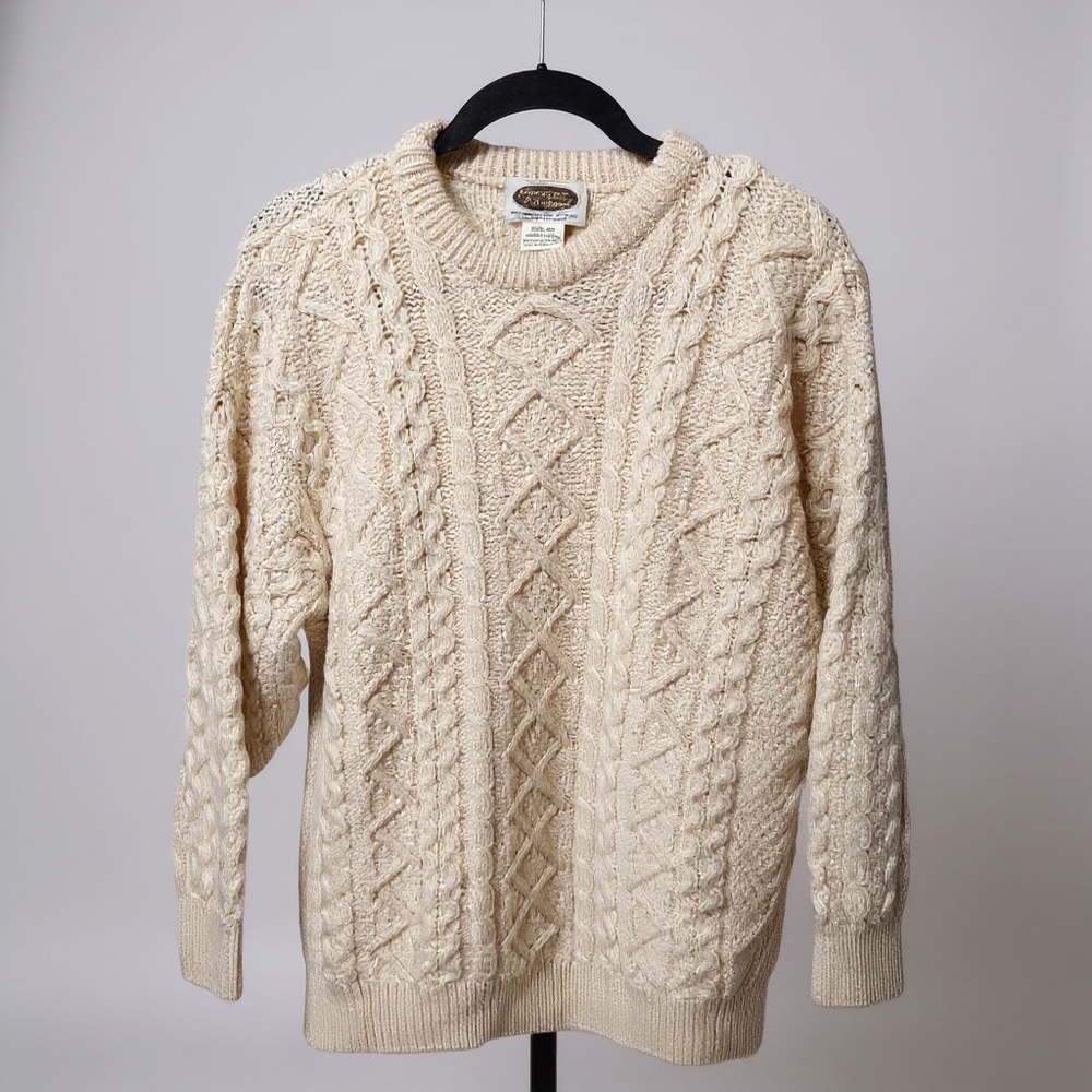 Cable Knit Wool Irish Sweater